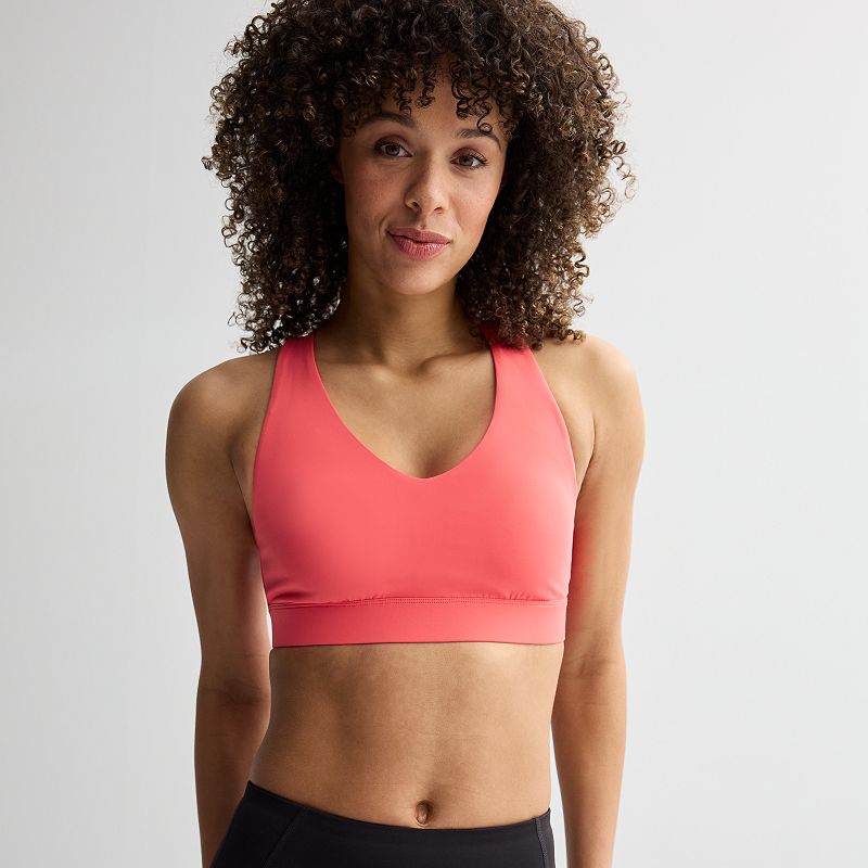 Tek Gear® Ultrastretch Medium-Impact V-Neck Sports Bra, Women's, Parrotoral