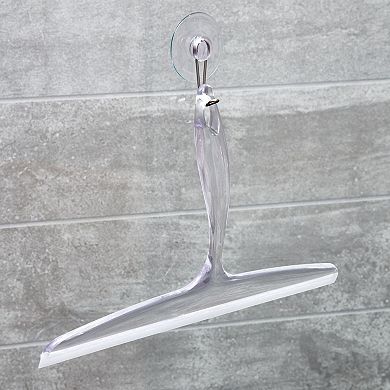iDesign 2-pc. Clara Plastic Bathroom Shower Squeegee with Wall Hook Set
