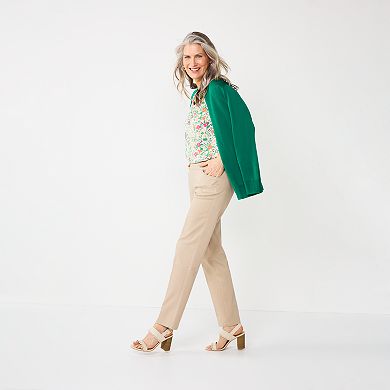 Women's Croft & Barrow® Effortless Stretch Pull-On Straight-Leg Pants