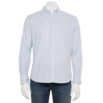 Men's Sonoma Goods For Life® Long Sleeve Perfect Length Button-Down Shirt