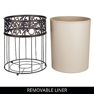 iDesign 2-pc. Metal Vine Plastic Insert Bathroom Trash Can Set