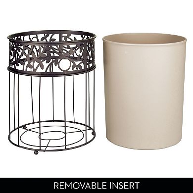iDesign 2-pc. Metal Vine Plastic Insert Bathroom Trash Can Set
