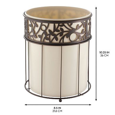 iDesign 2-pc. Metal Vine Plastic Insert Bathroom Trash Can Set