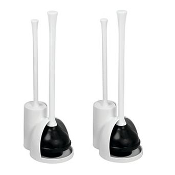 iDesign 2 pc Compact Toilet Brush & Plunger Set