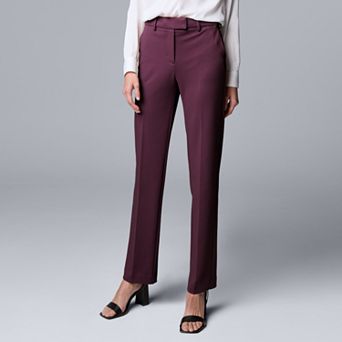 Women's Simply Vera Vera Wang High-Rise Slim Straight Pants