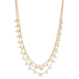 You're Invited Simulated Pearl Drop Illusion Necklace