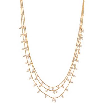 You're Invited Simulated Pearl Drop Illusion Necklace