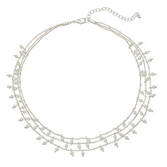 You're Invited Simulated Pearl Drop Illusion Necklace