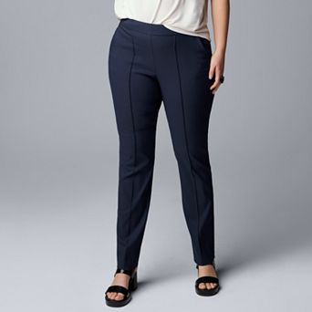 Women's Simply Vera Vera Wang Pintuck Slim Straight Pants