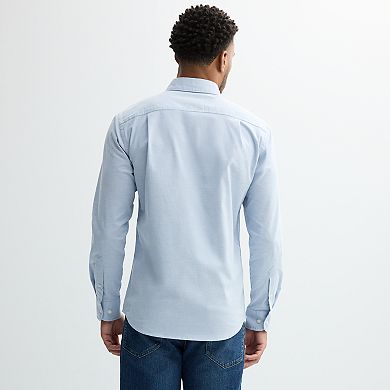 Men's Sonoma Goods For Life® Long Sleeve Slim Fit Perfect Length Button-Down Shirt