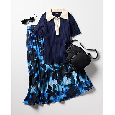 Women's Simply Vera Vera Wang Shirred Midi Skirt