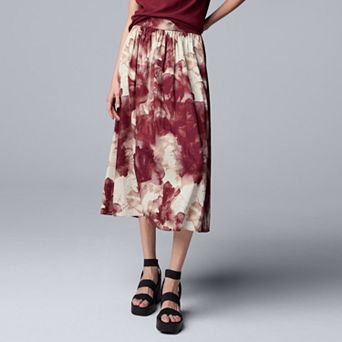 Women's Simply Vera Vera Wang Shirred Midi Skirt