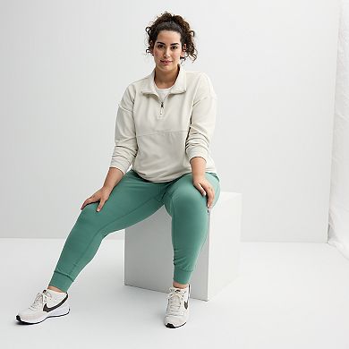 Plus Size Tek Gear Essential Soft Foldover Jogger Pants
