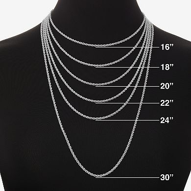 PRIMROSE Sterling Silver Diamond Cut Snake Chain Neckalce