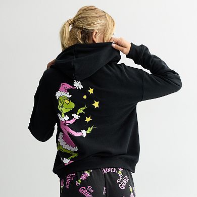 Juniors' Grinch Graphic Zip Up Hoodie