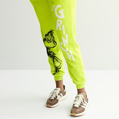 Juniors' Grinch Graphic Woobie Joggers