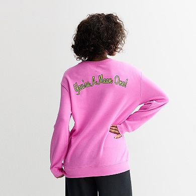 Juniors' Grinch Graphic Crew Fleece Sweatshirt