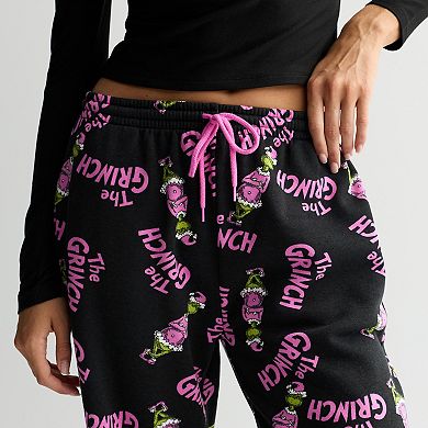 Juniors' Grinch All Over Print Lounge Pants