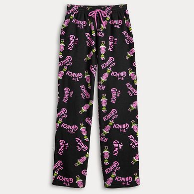 Juniors' Grinch All Over Print Lounge Pants