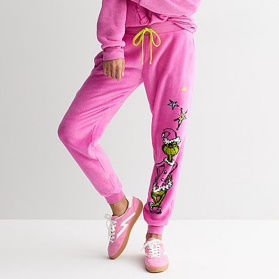 Juniors' Grinch Graphic Woobie Joggers