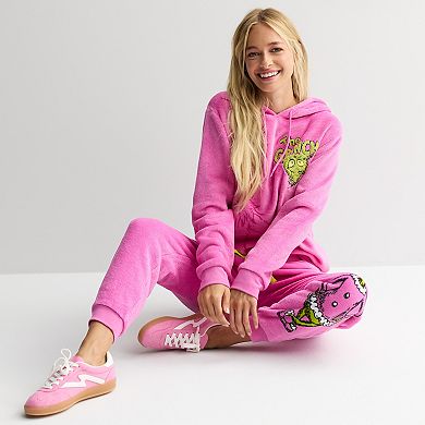 Juniors' Grinch Graphic Woobie Joggers