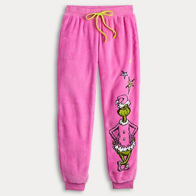 Juniors' Grinch Graphic Woobie Joggers
