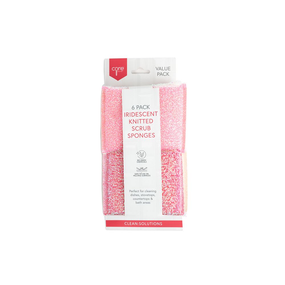 Core Kitchen 6-pk. Iridescent Knitted Scrub Sponges