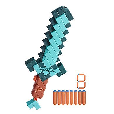 Nerf Minecraft Diamond Sword with 8 Darts
