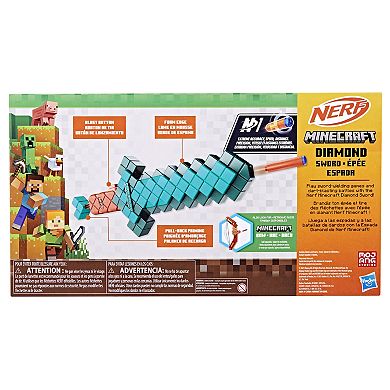 Nerf Minecraft Diamond Sword with 8 Darts