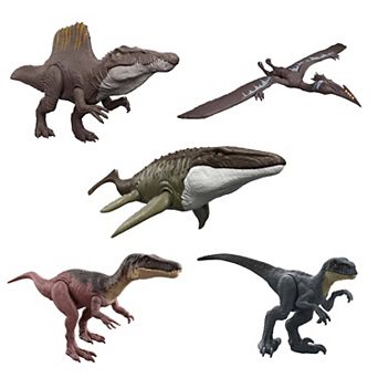 Mattel Jurassic World Rebirth 5 pk Dinosaur Action Figures with Roar Sounds