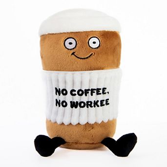 Punchkins Plush Coffee Cup "No Workee" Soft Toy