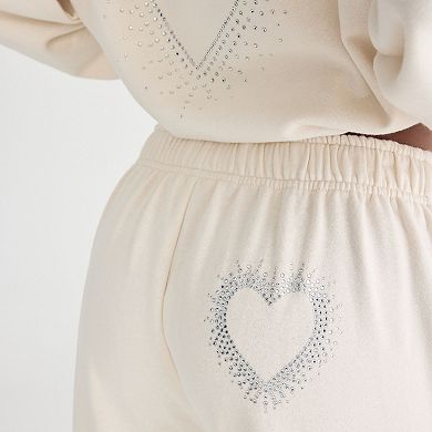 Juniors' Aeropostale Heart Applique Wide Leg Pants