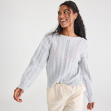 Juniors' Aeropostale Cable Knit Multiwear Sweater