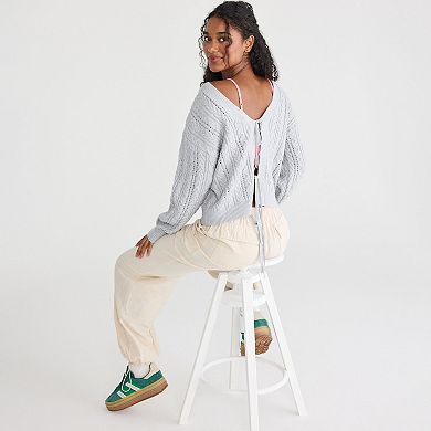 Juniors' Aeropostale Cable Knit Multiwear Sweater