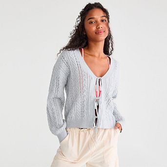 Juniors' Aeropostale Cable Knit Multiwear Sweater