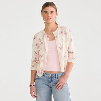 Juniors' Aeropostale Floral Sweater Cardigan