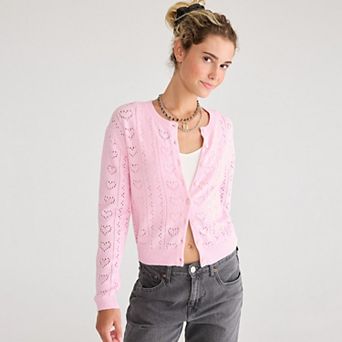 Juniors' Aeropostale Pointelle Sweater Cardigan