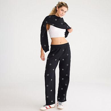Juniors' Aeropostale Wide Leg Lounge Pants with Star Print