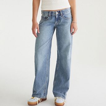 Juniors' Aeropostale Super Low Rise Baggy Wide-Leg Jeans
