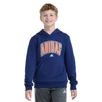 Boys 8-20 adidas Long Sleeve Hooded Collegiate Pullover