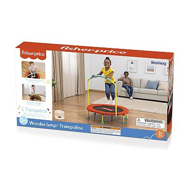 Fisher-Price WonderJump Indoor Trampoline with Safety Handle