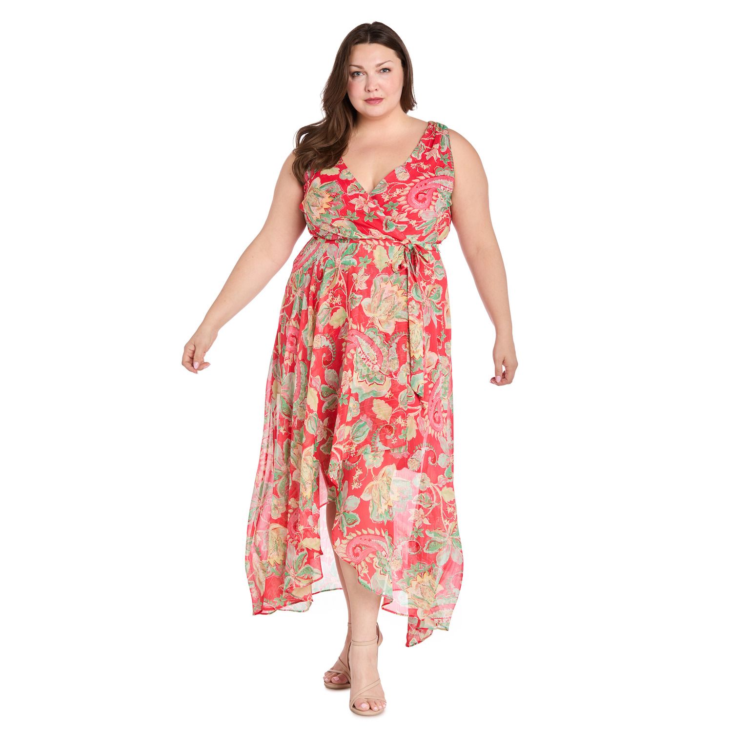 Женские платья R&M Richards Plus Size R&M Richards Hi-Lo Wrap Dress