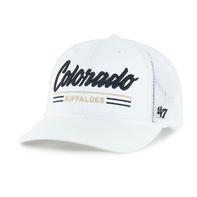 Men's '47 White Colorado Buffaloes Garner Rope Trucker Adjustable Hat