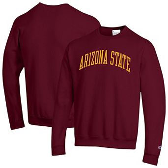 Men's Champion Maroon Arizona State Sun Devils Basic Arch Fleece Pullover Sweatshirt