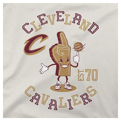 Men's Stadium Essentials Cream Cleveland Cavaliers Number One Oversized T-Shirt