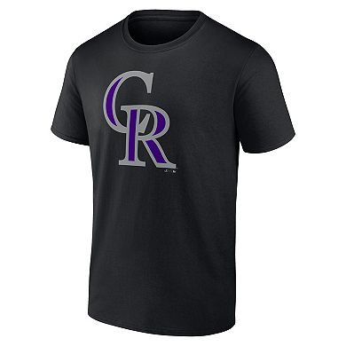 Men's Profile Black Colorado Rockies Big & Tall Primary Logo T-Shirt
