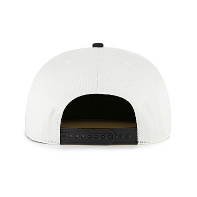 Men's '47 White/Black Boston Red Sox Foundation Captain Snapback Hat