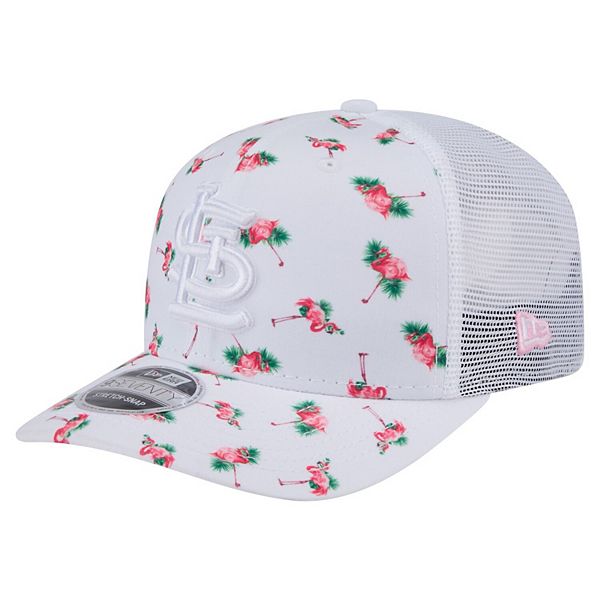 【NEW ERA】ST. LOUIS CARDINALS MESH HAT Men's New Era White St. Louis Cardinals Flamingo Mesh Back
