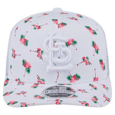 【NEW ERA】ST. LOUIS CARDINALS MESH HAT Men's New Era White St. Louis Cardinals Flamingo Mesh Back