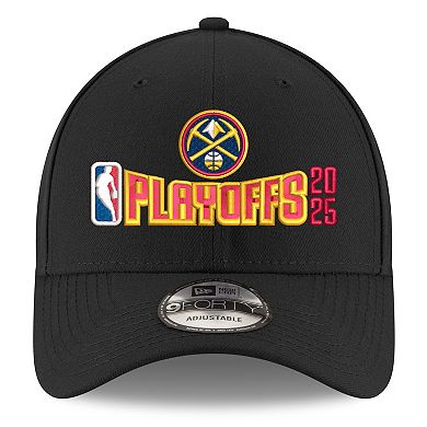 Men's New Era Black Denver Nuggets 2025 NBA Playoffs 9FORTY Adjustable Hat